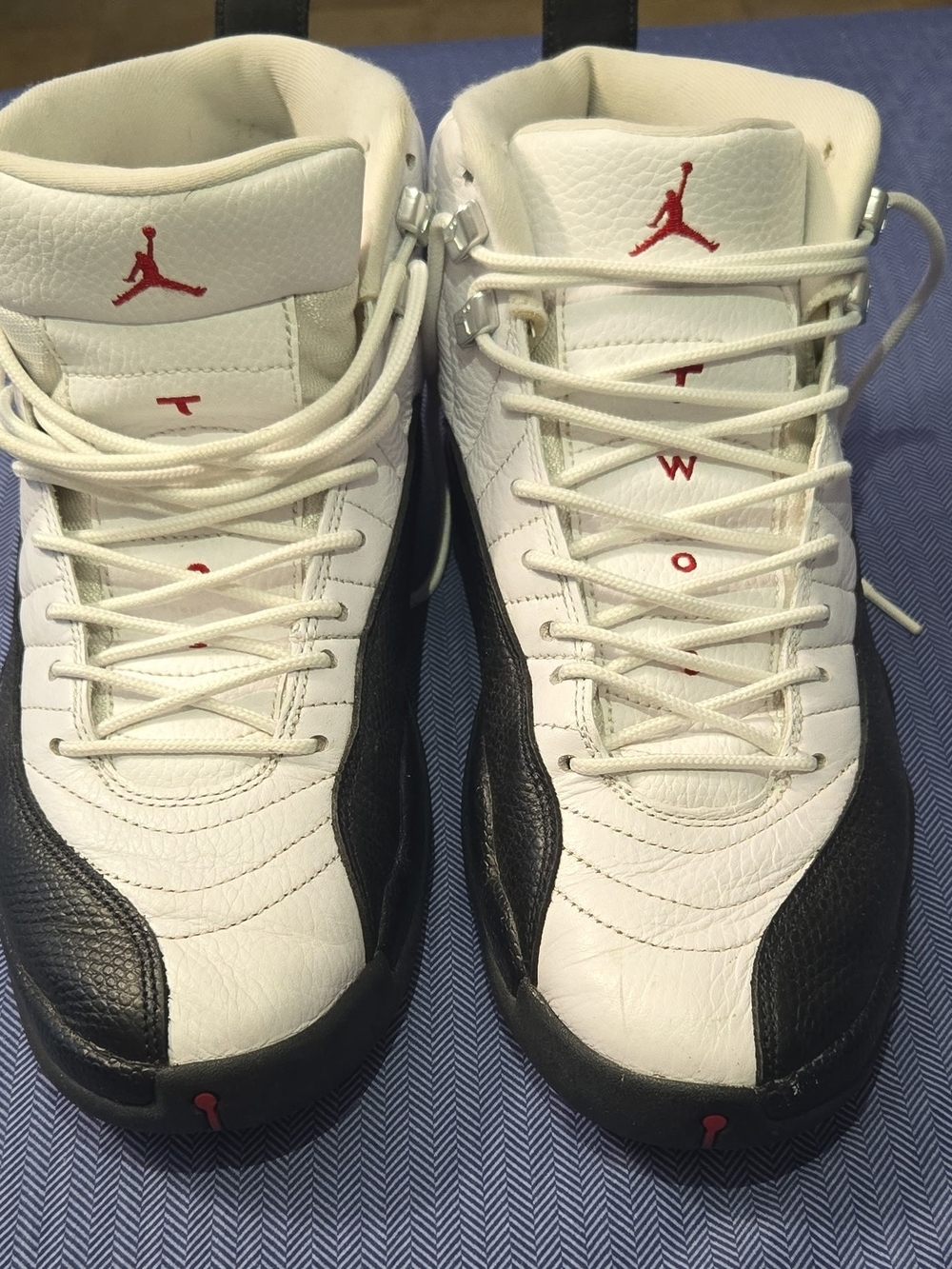 Air Jordan 12 Retro Taxi Flip Men's 10.5 White Black Red